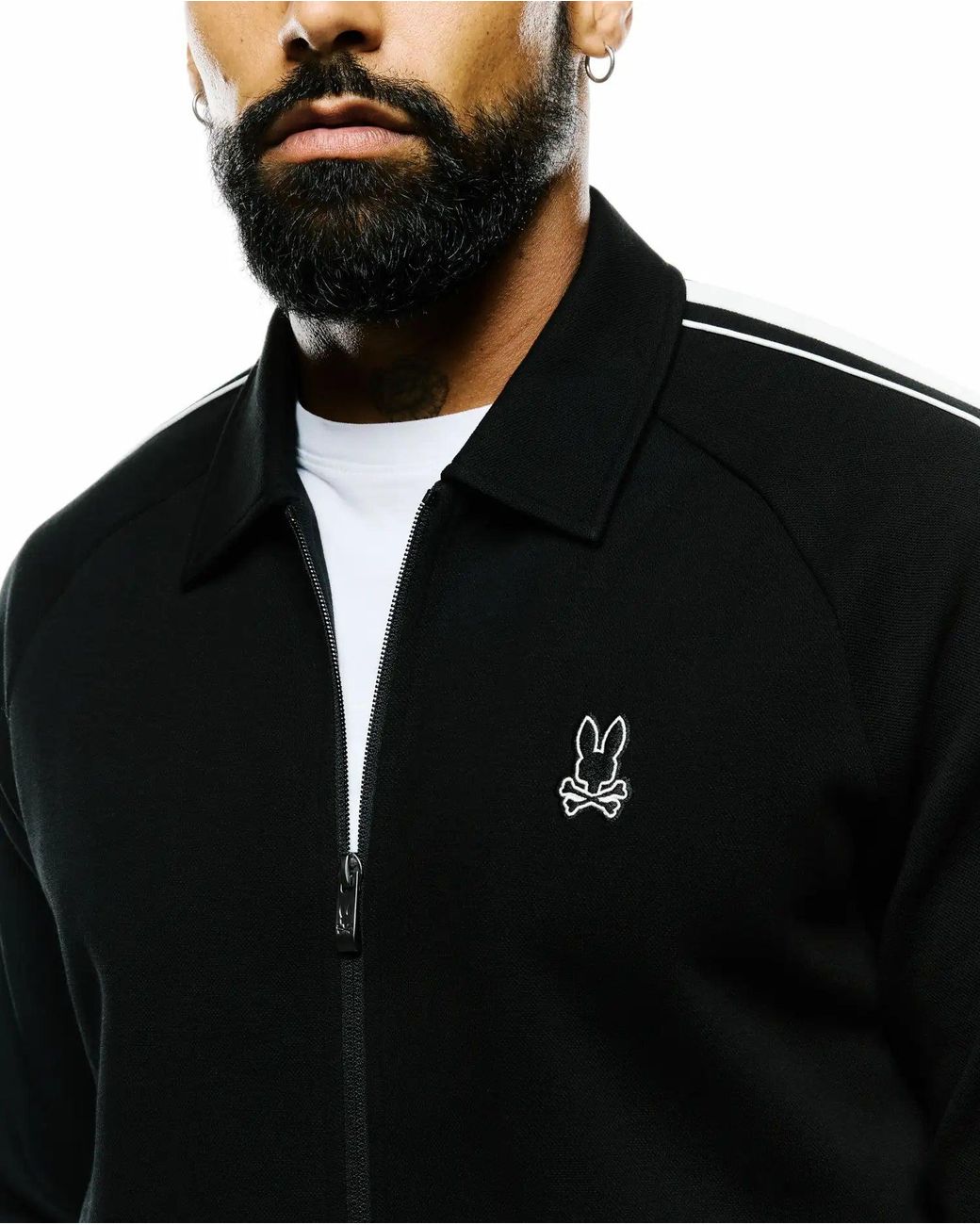 Psycho Bunny Black Ceano Track Jacket for men