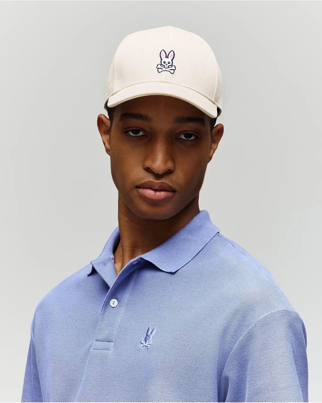 Psycho Bunny White Classic Baseball Cap for men