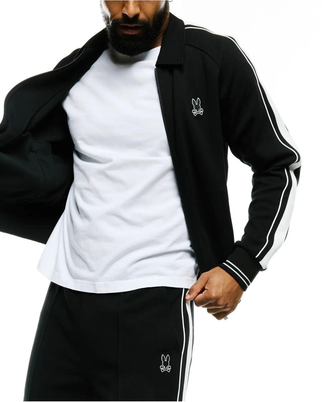 Psycho Bunny Black Ceano Track Jacket for men