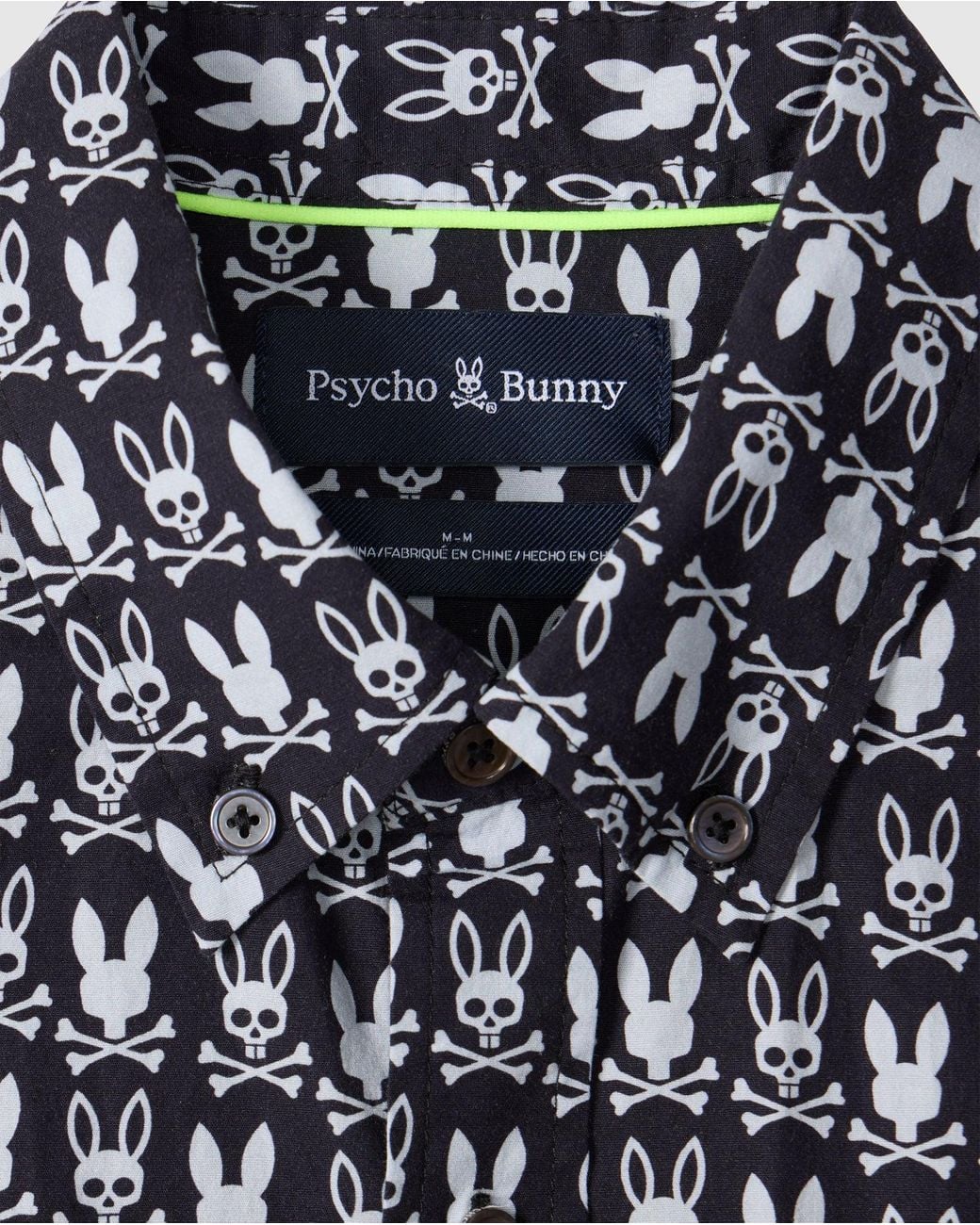 Psycho Bunny Tilden All Over Print Bunny Shirt in Blue for Men | Lyst