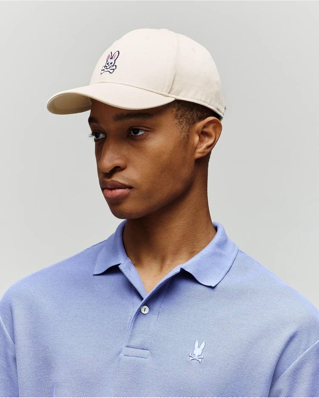 Psycho Bunny White Classic Baseball Cap for men
