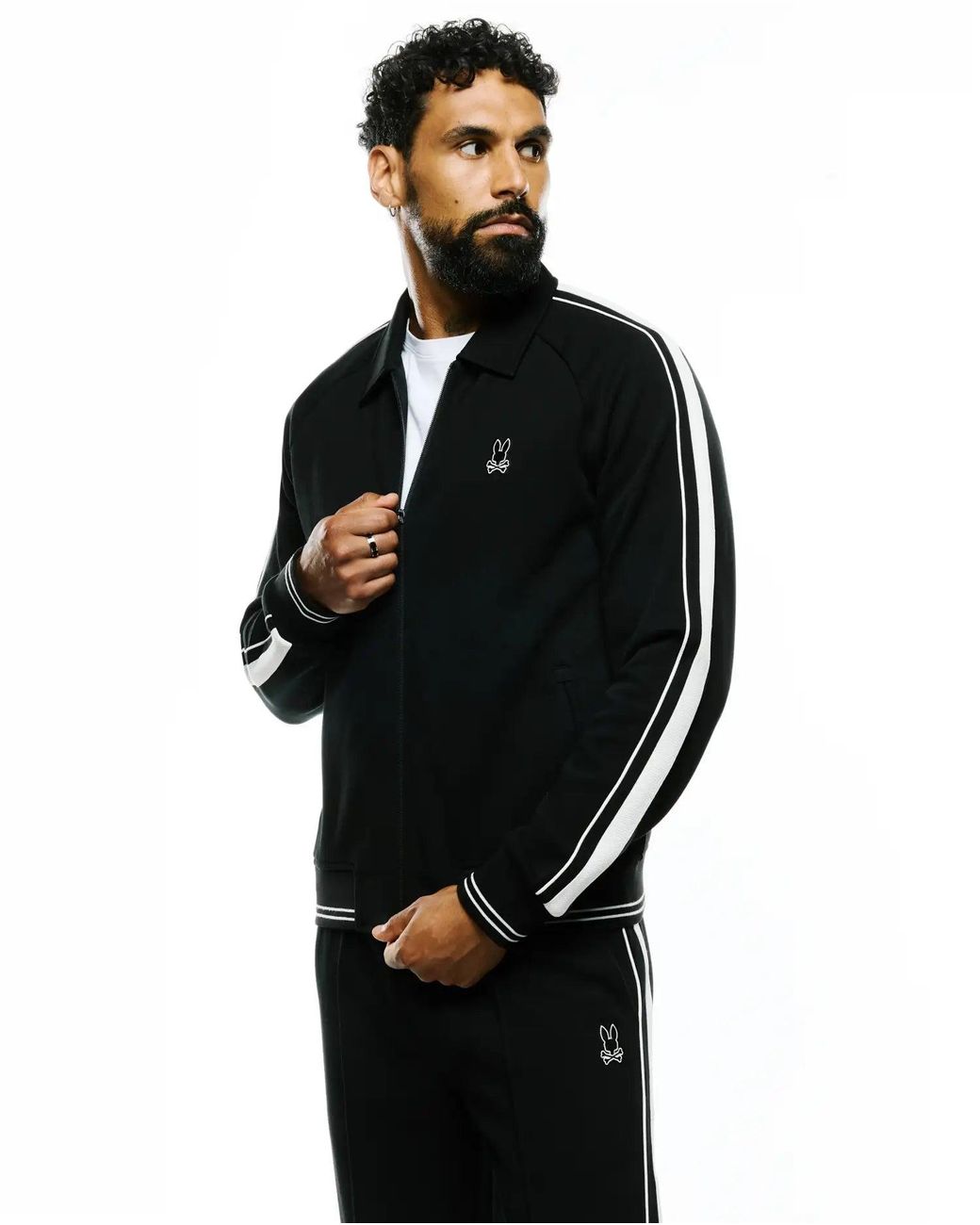 Psycho Bunny Black Ceano Track Jacket for men