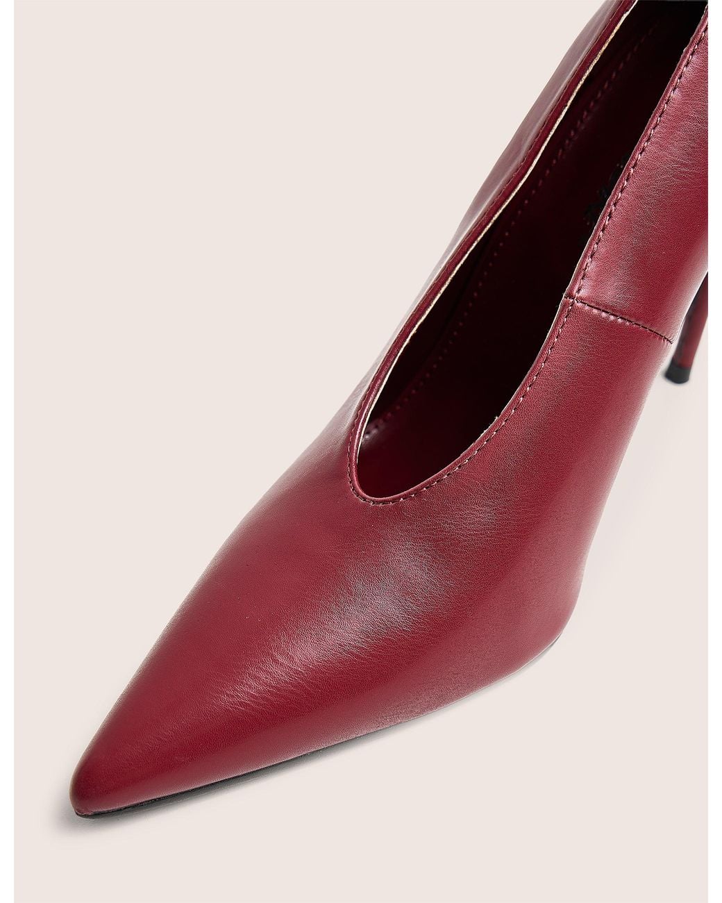 Public Desire Pink Glossy Burgundy Court High Heels