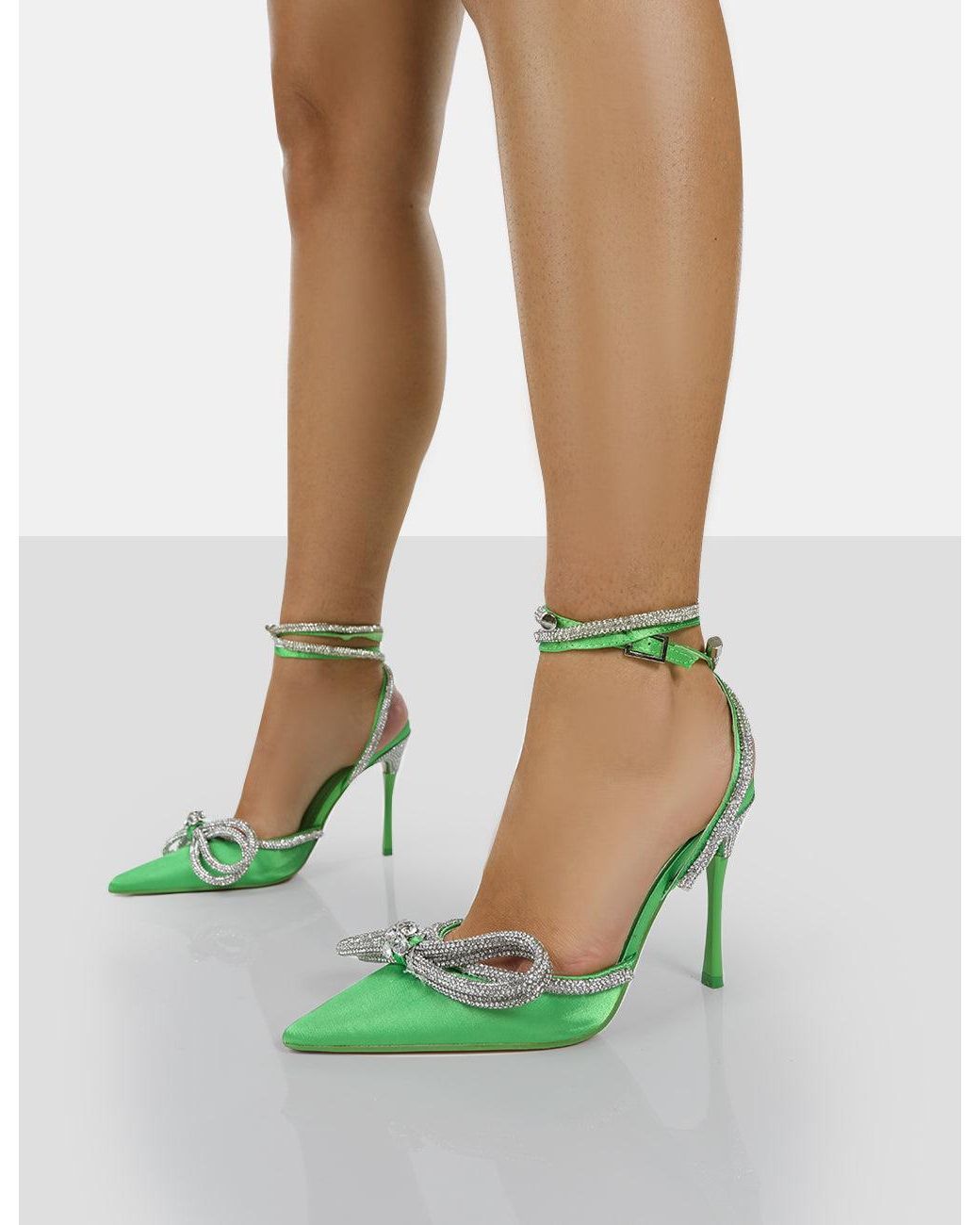 Public Desire Midnight Green Satin Wrap 