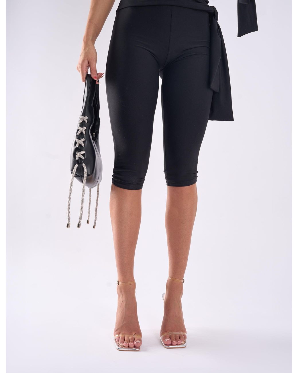 Public Desire Black Rya Silver Mirror Square Toe Strappy Barely There Stiletto High Heels