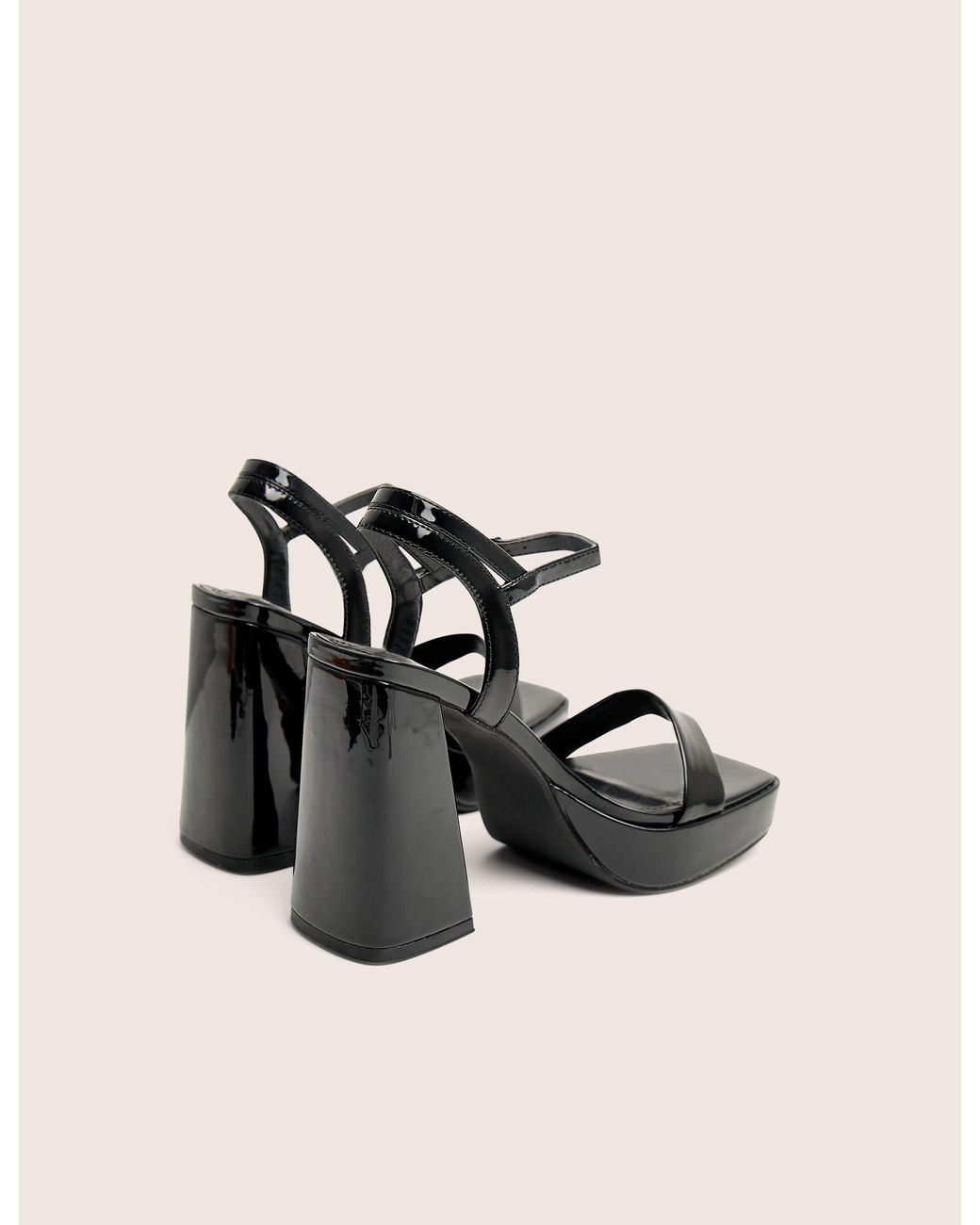 Public Desire Figure Black Platform Patent High Heel