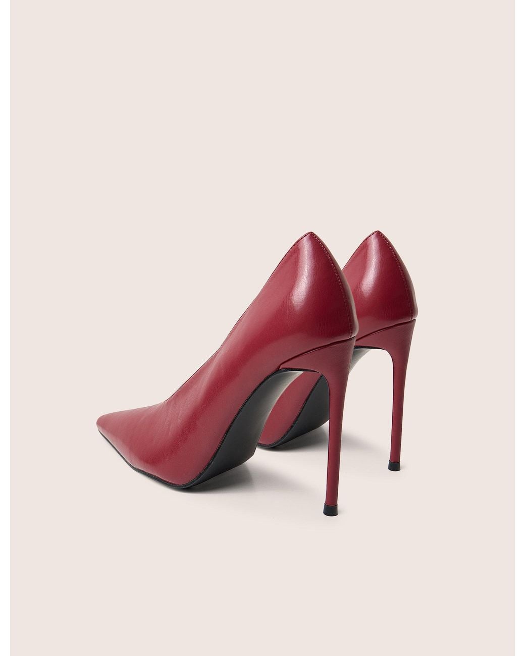 Public Desire Pink Glossy Burgundy Court High Heels