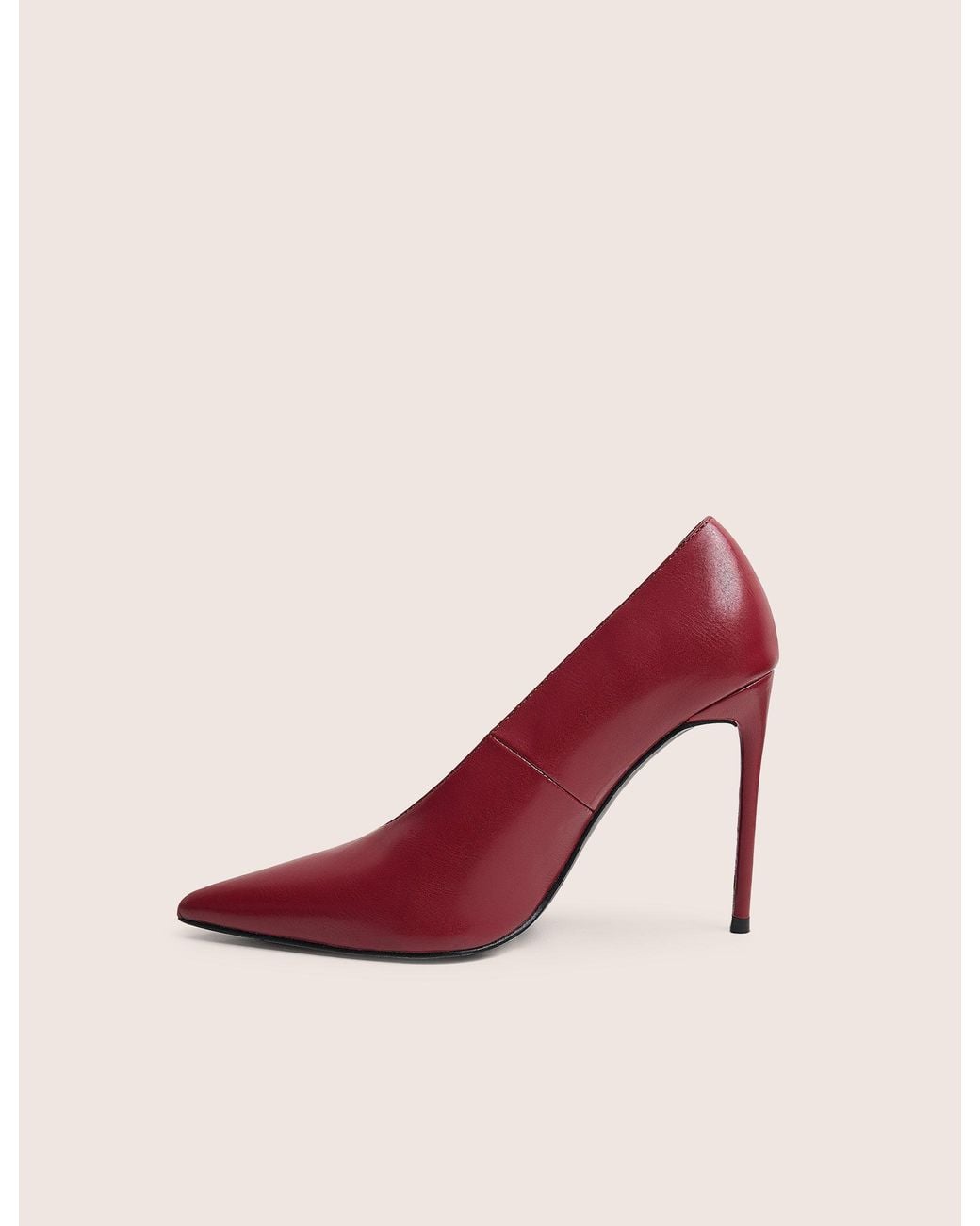 Public Desire Pink Glossy Burgundy Court High Heels