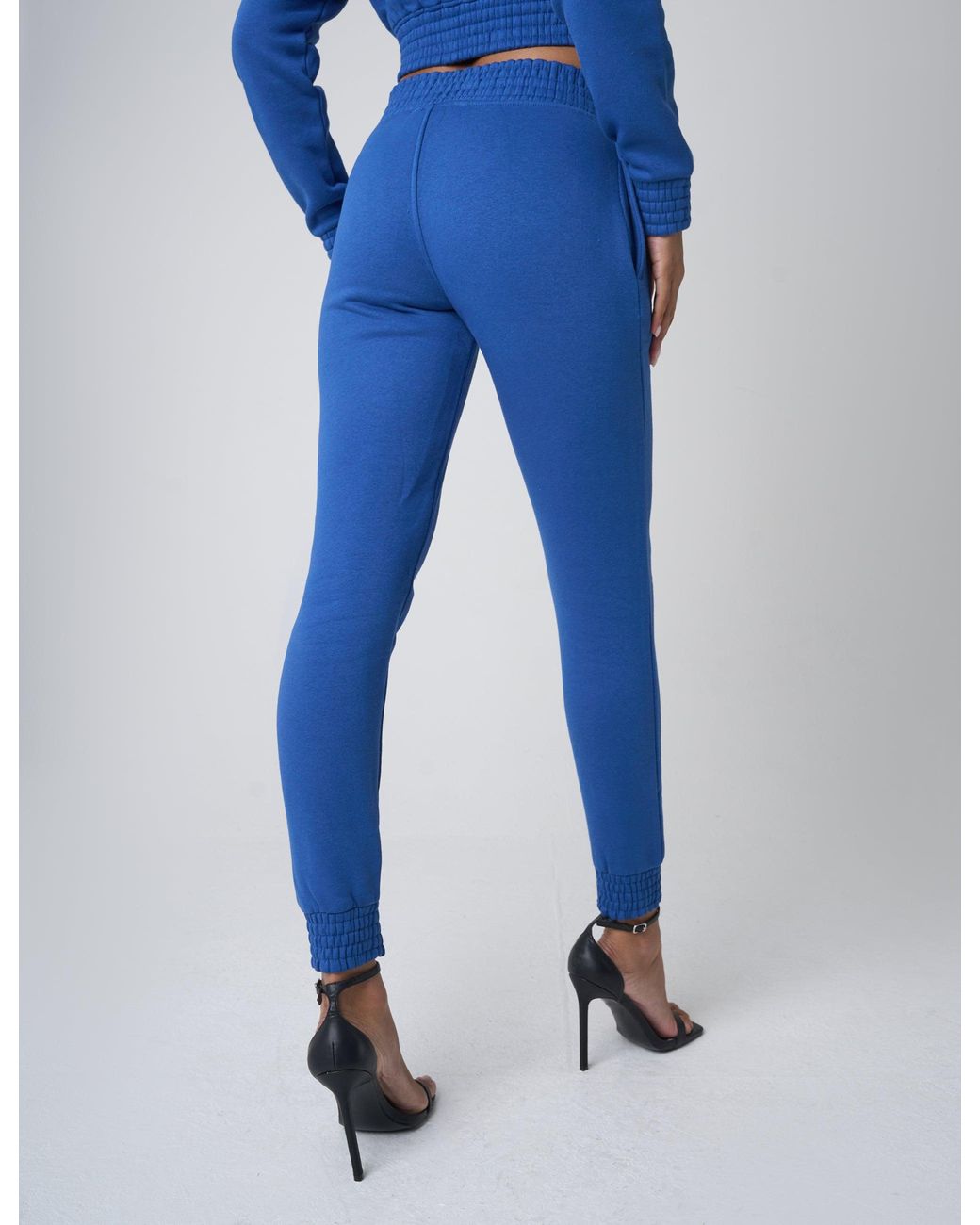 Public Desire Cinched High Waisted Joggers Cobalt Blue
