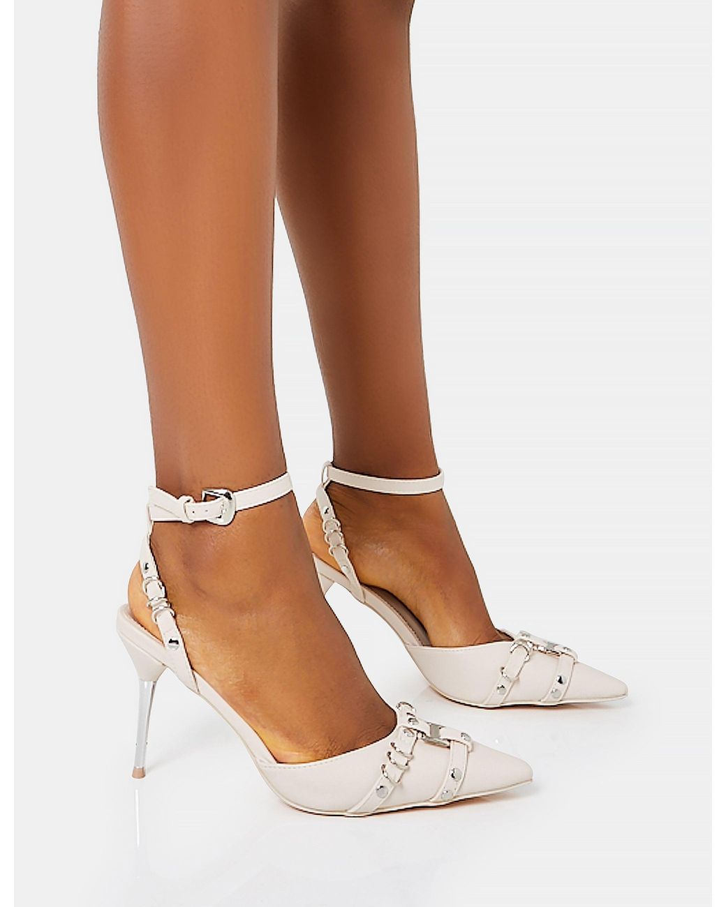Point Toe Cross Strap Heels | May's Dancing Shoes