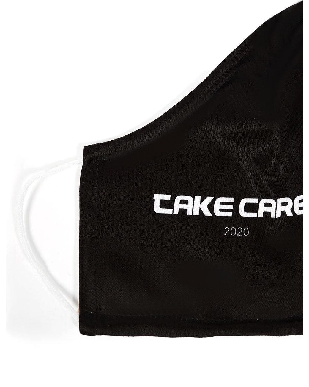 Public Desire Black Take Care Slogan Fashion Face Mask