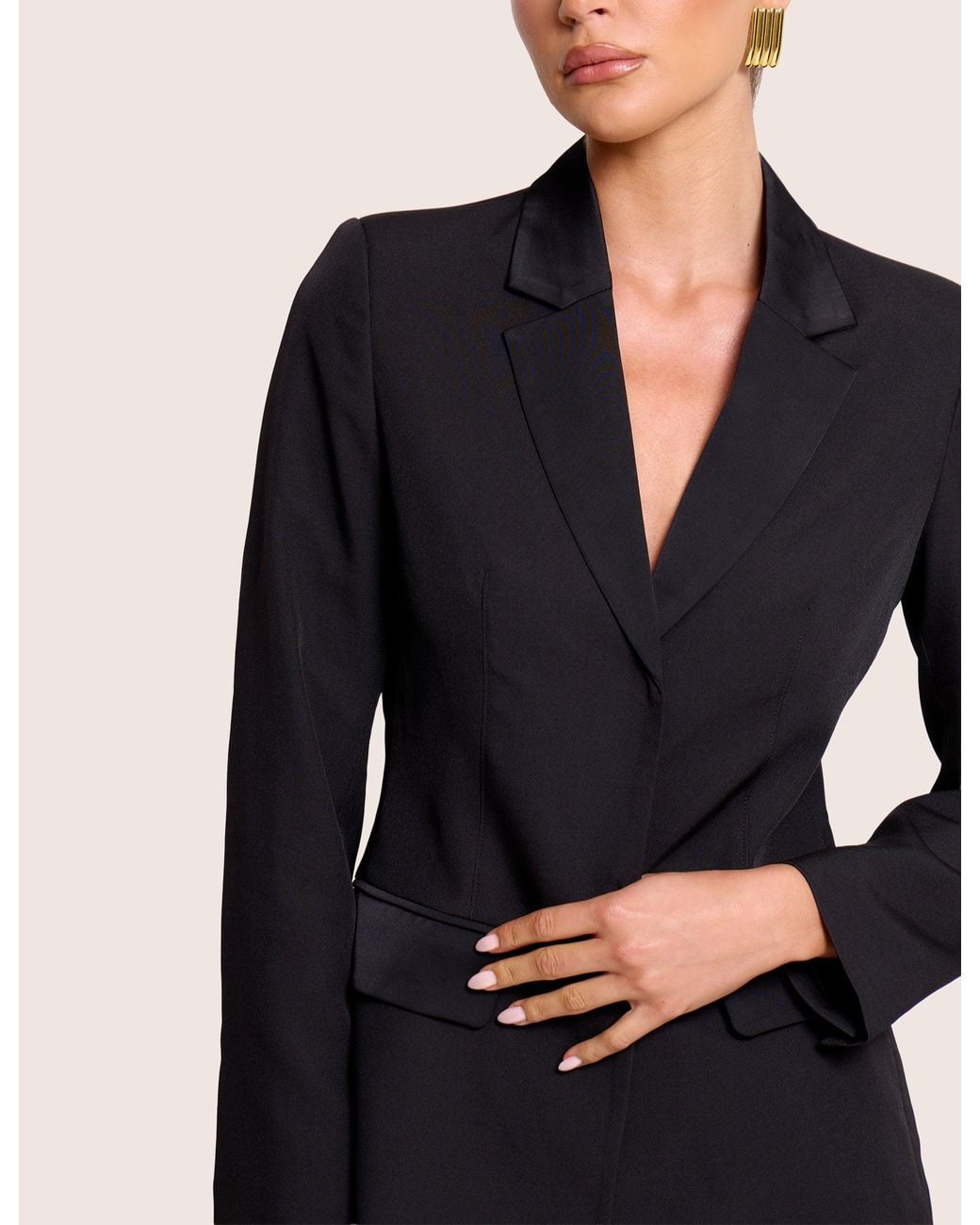 Public Desire Single Breasted Fitted Blazer Black