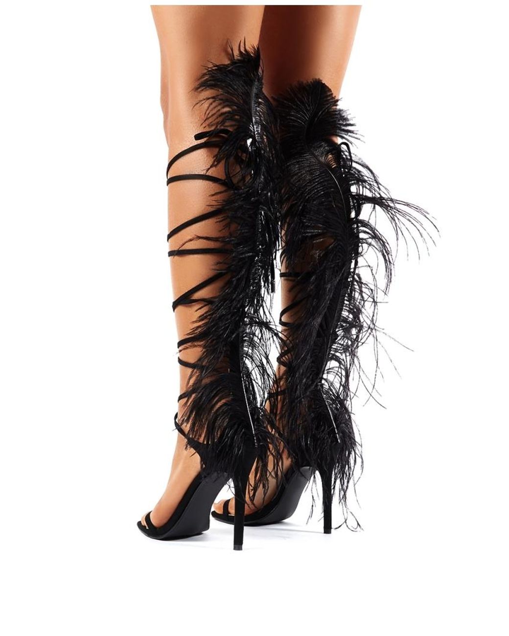 Lace Up Stiletto High Heels 