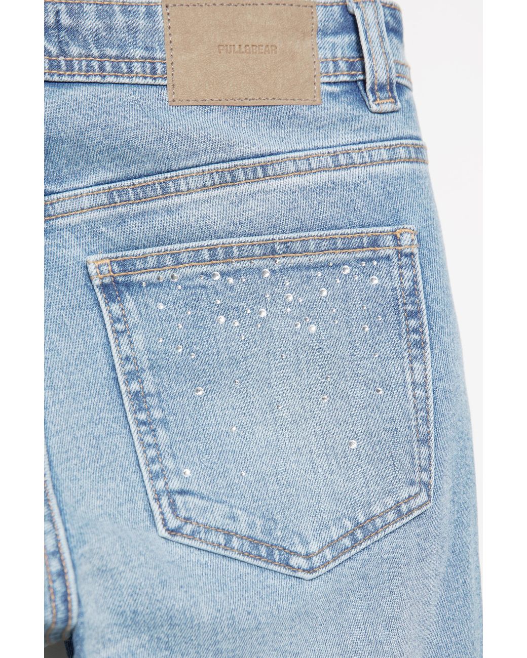 Pull&Bear Blue Rhinestone Boot-Cut Jeans