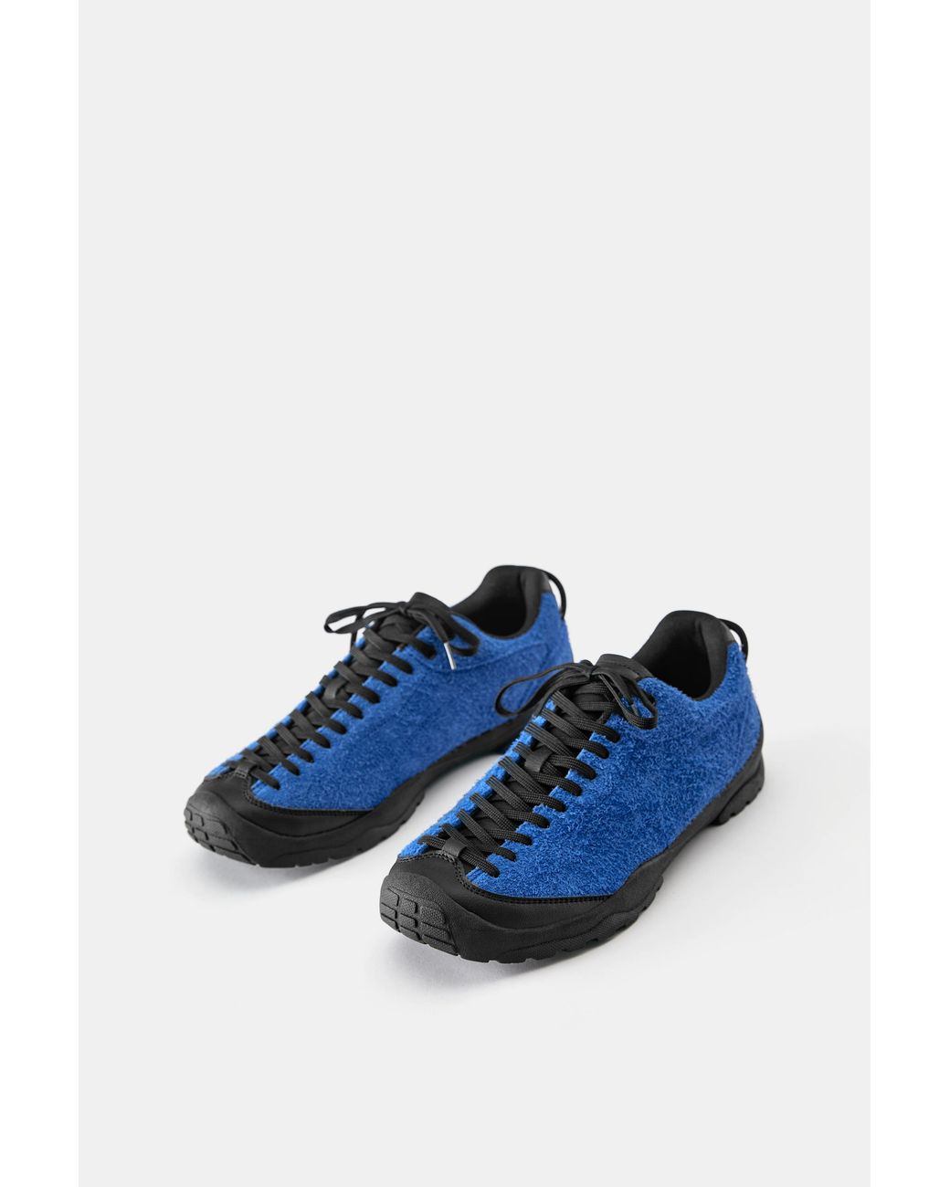 Pull&Bear Trekking-Sneakers Van Leer in het Blue voor heren