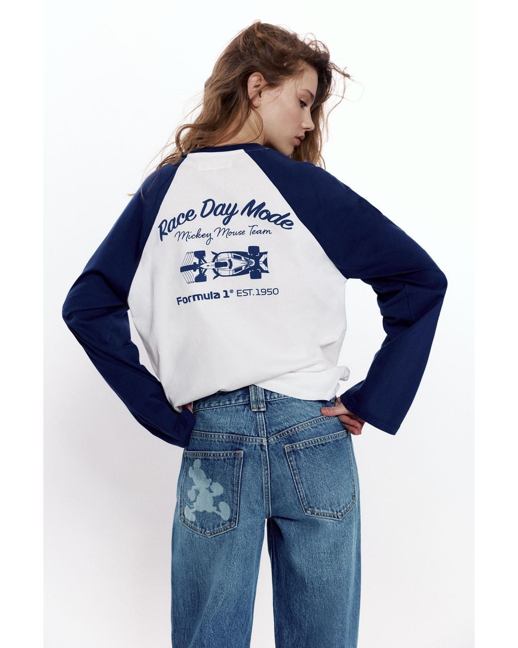 Pull&Bear Blue Disney X F1 Straight Jeans