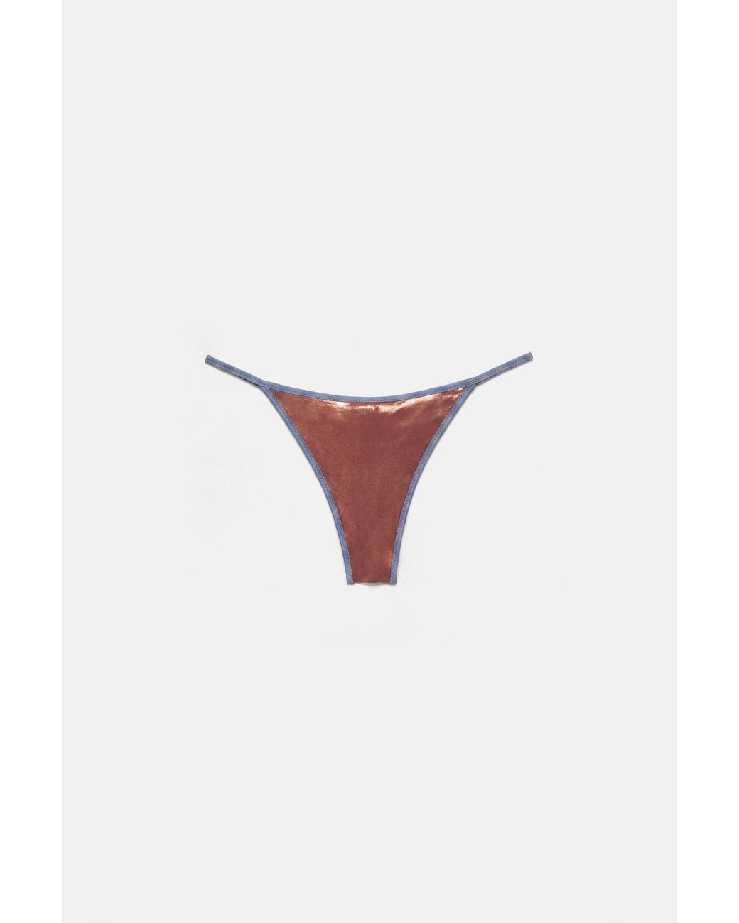 Pull&Bear Orange Metallic Finish Bikini Bottoms