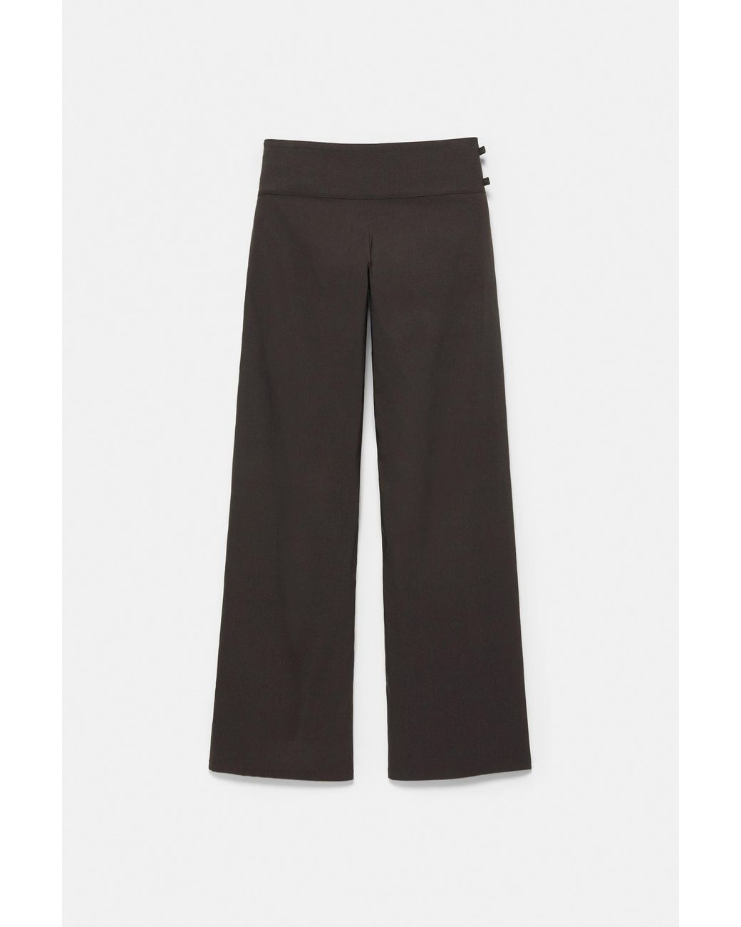 Pull&Bear Gray Straight-Leg Double Buckle Trousers