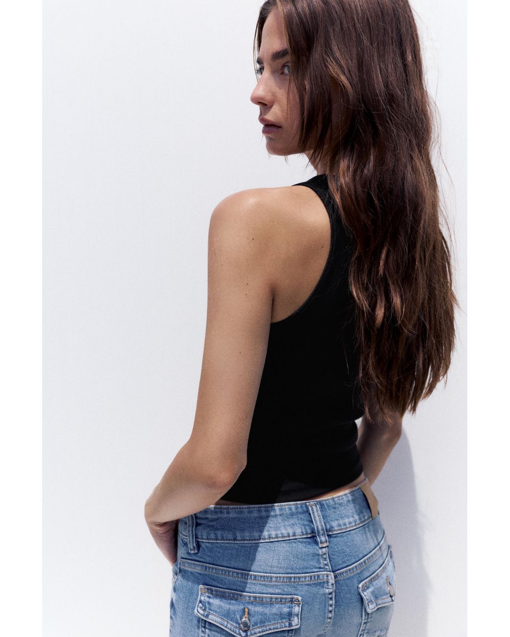 Canotta Ibiza Con Strass di Pull&Bear in Blue