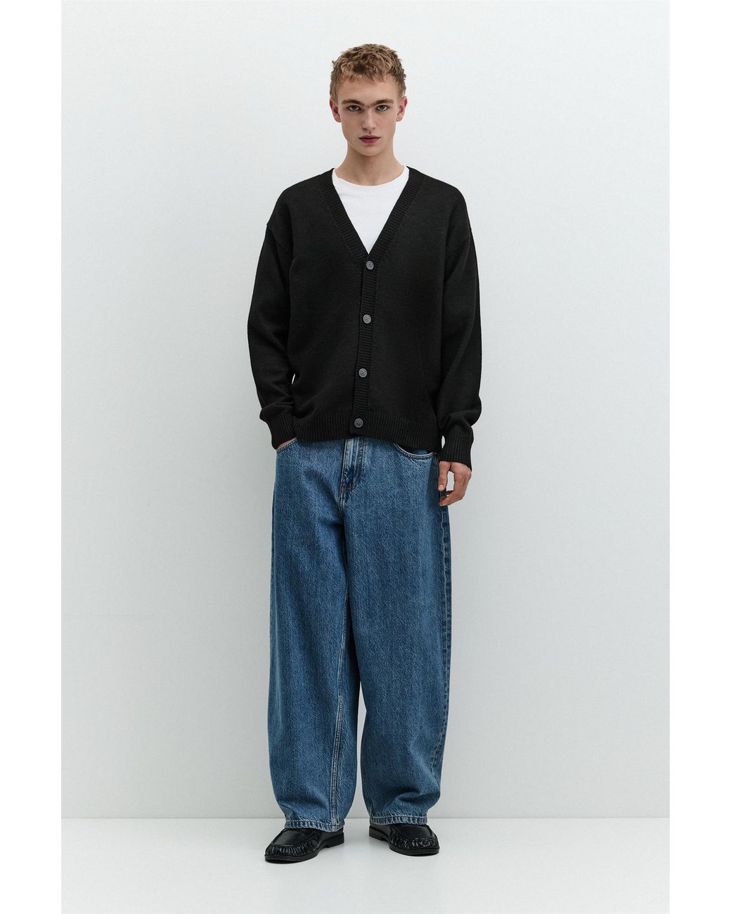 Cardigan Basic di Pull&Bear in Blue da Uomo