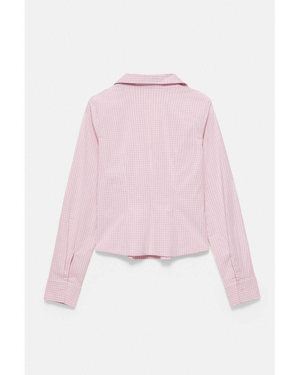 Pull&Bear Pink Fitted Wide-Cuff Shirt