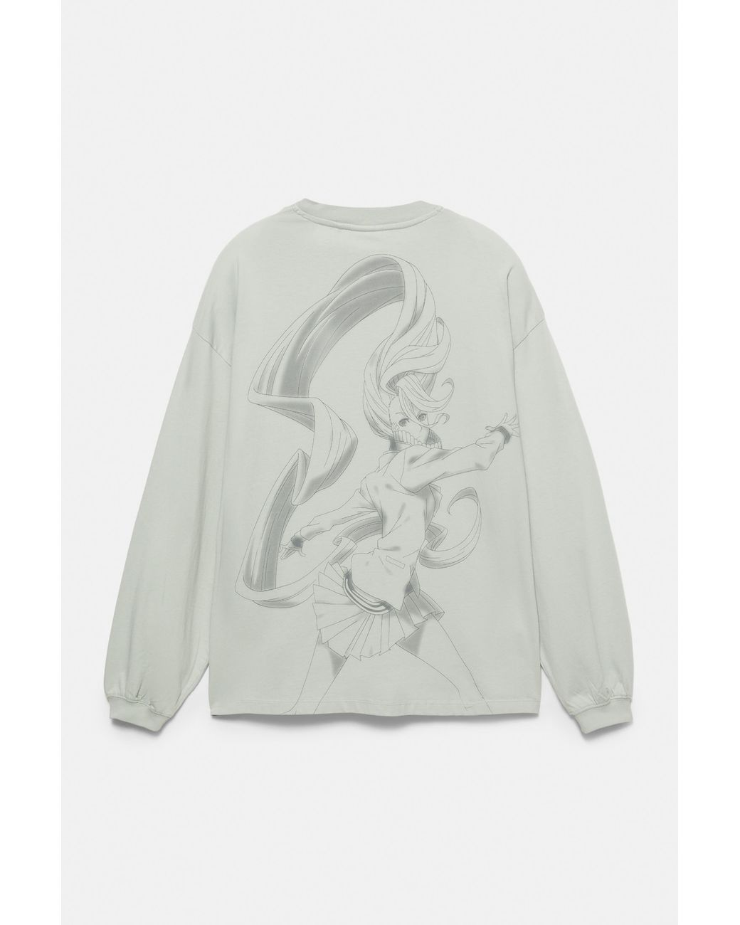 PULL&BEAR HENLEY - T-shirt à manches longues - dark grey/gris foncé