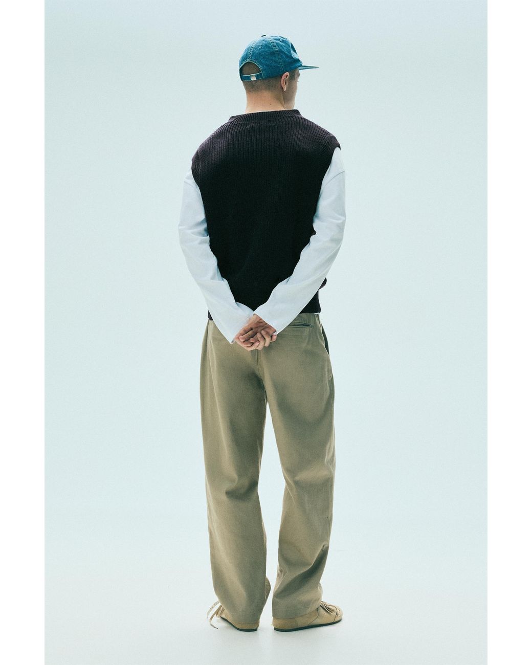 Pull&Bear Green Knit Vest for men