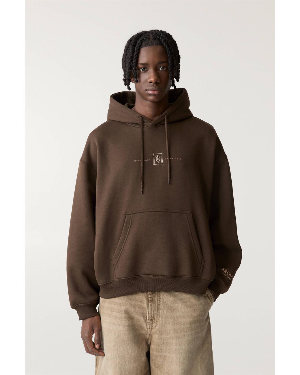 Arcane Web Pull And Bear Pull&Bear Arcane Jinx Hoodie In Brown For