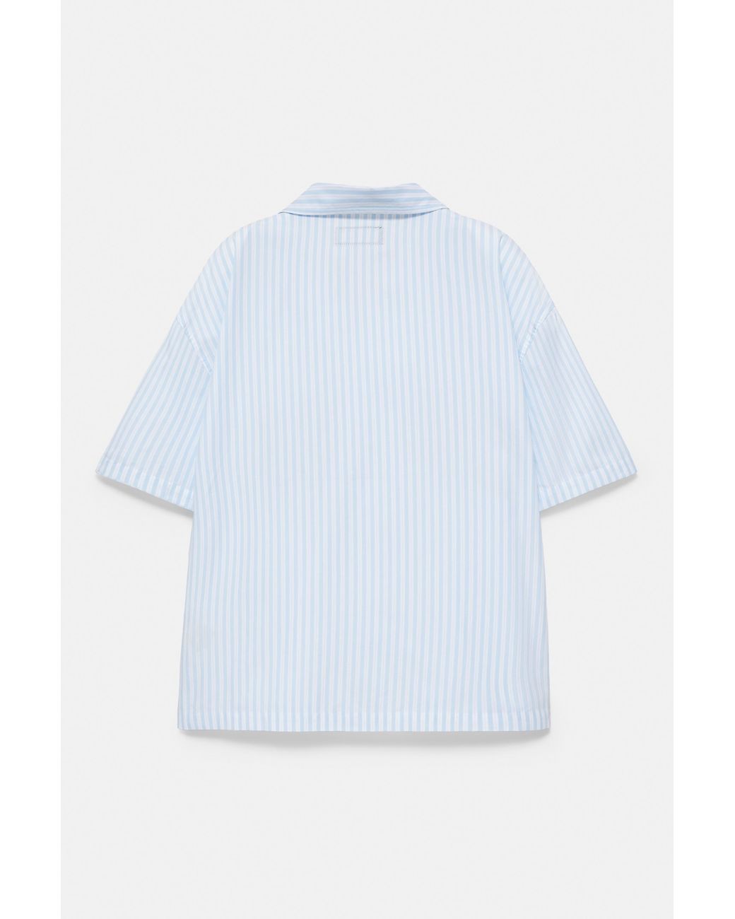 Pull&Bear Black Striped Text Short Sleeve Shirt for men