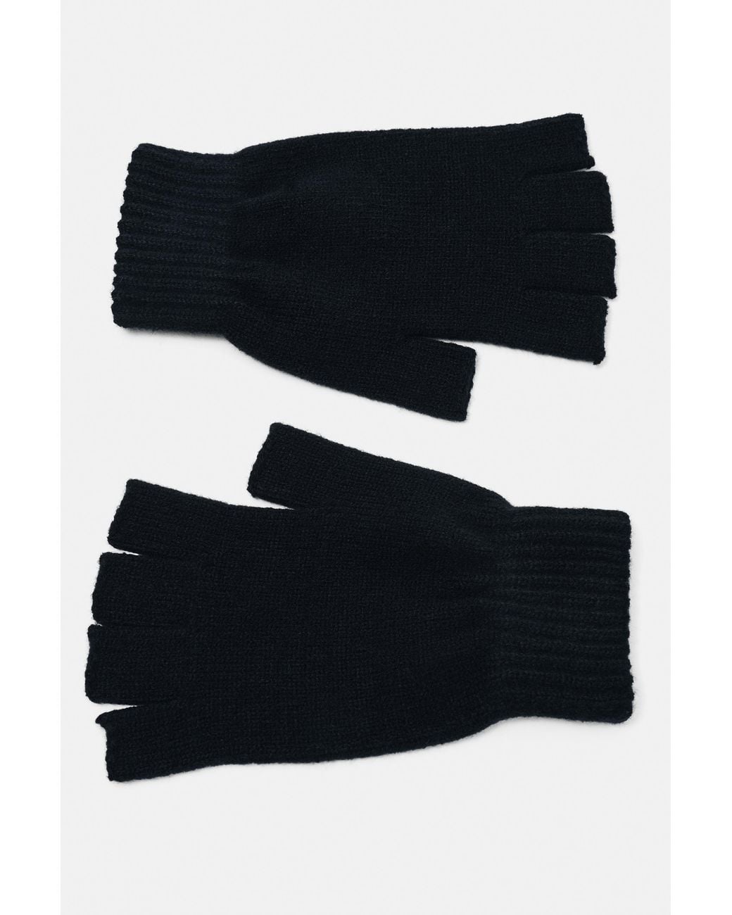 Pull&Bear Basic Gebreide Wanten in het Black voor heren