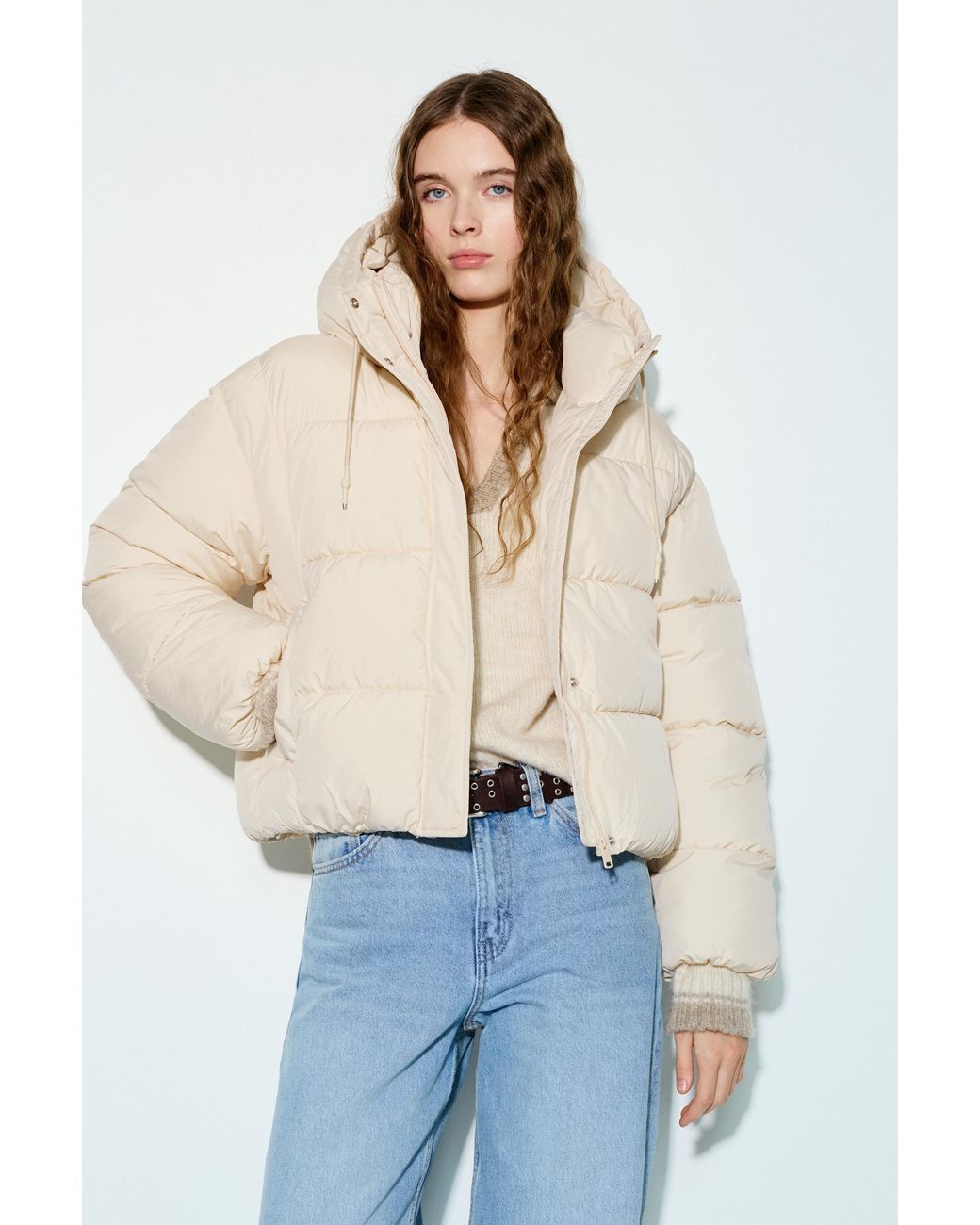 Doudoune À Capuche Pull&Bear en coloris White