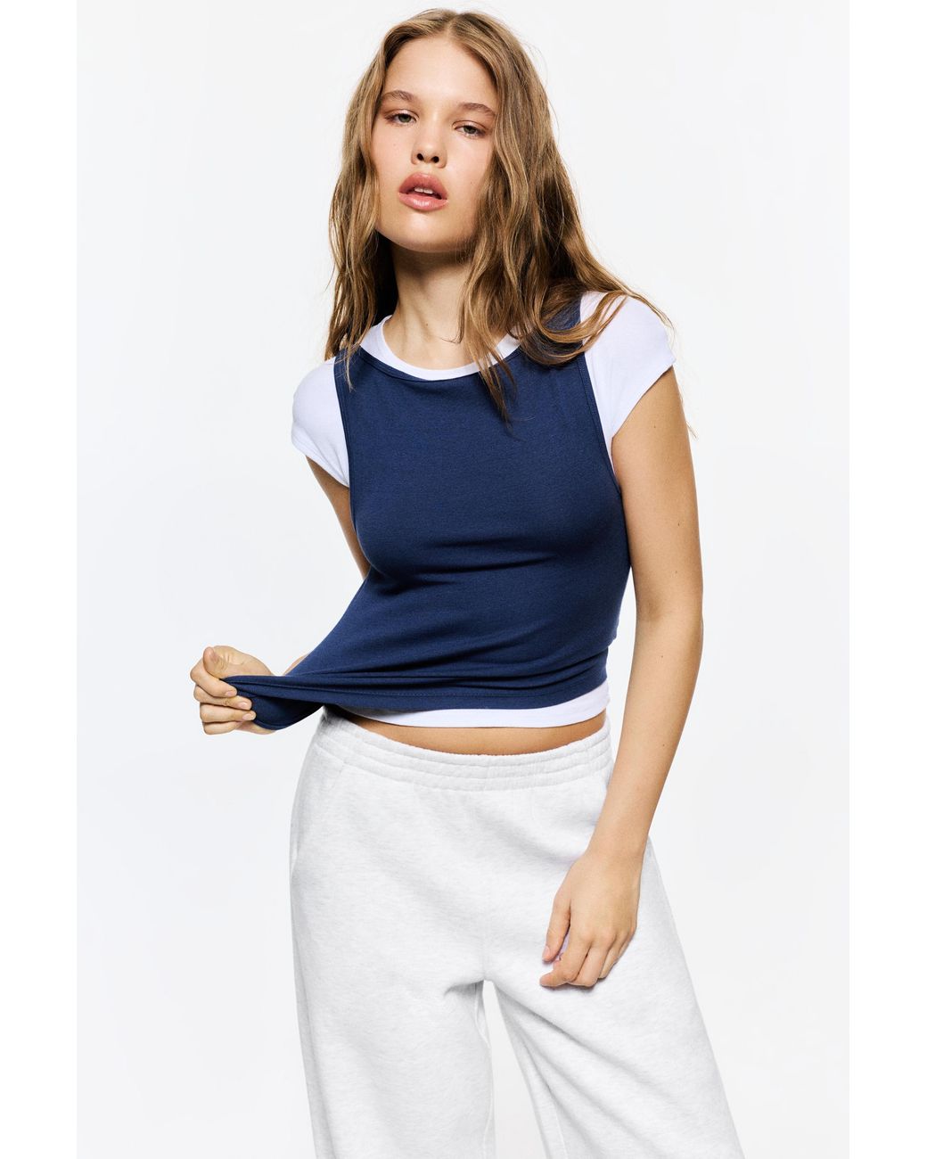 Pull&Bear Gray Barrel-Leg Joggers
