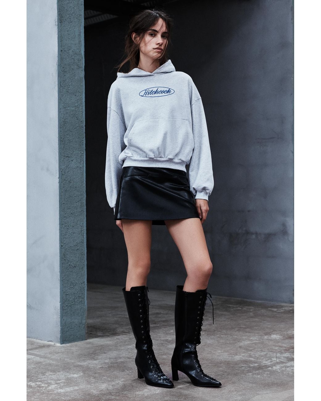 Pull&Bear Black Hitchcock Hoodie