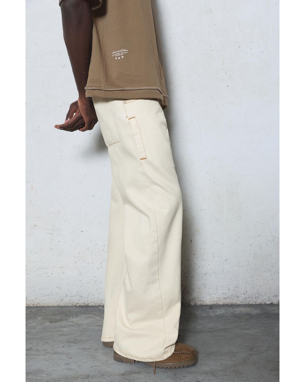 Pull&Bear Natural Worker Trousers for men
