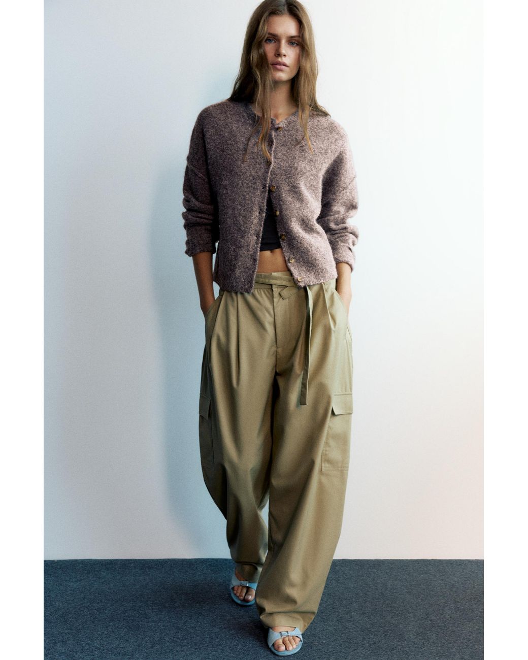 Cardigan Morbido Al Tatto di Pull&Bear in Brown