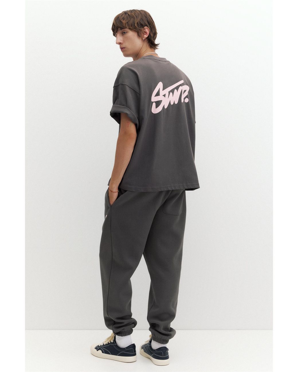 Pull&Bear Black Stwd Joggers for men