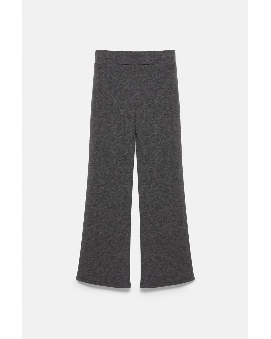 Pull&Bear Flared Broek Soft Touch in het Black