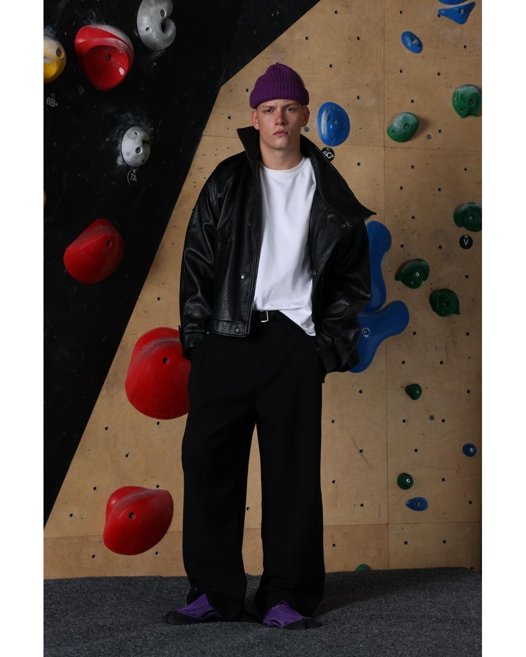 Pull&Bear Black Often Leather Trainers for men