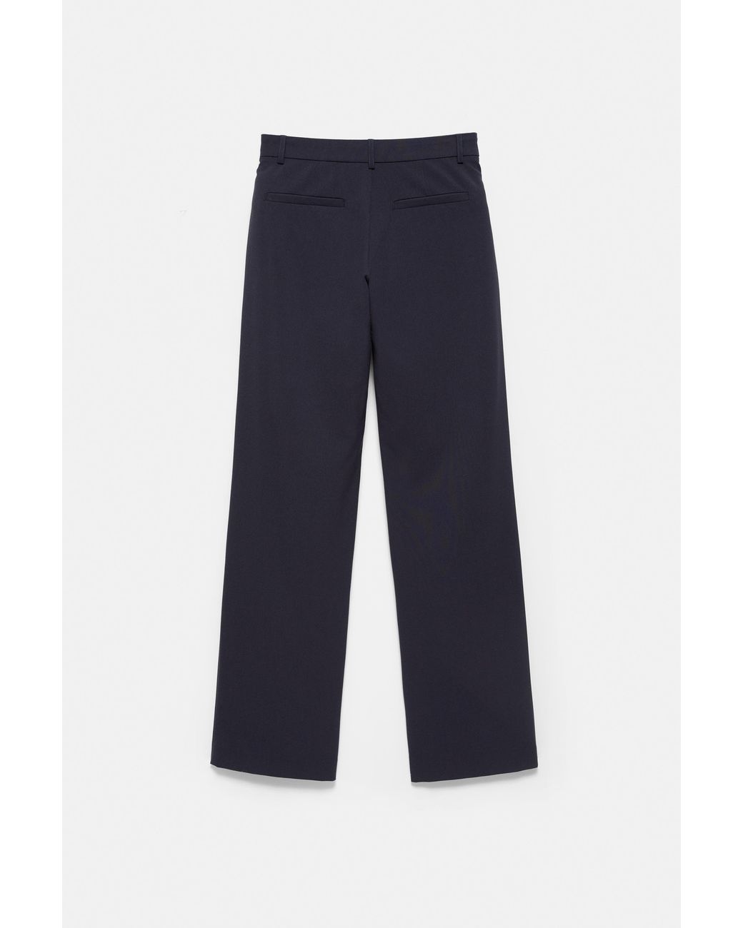 Pull&Bear Blue Slim Fit Straight Smart Trousers