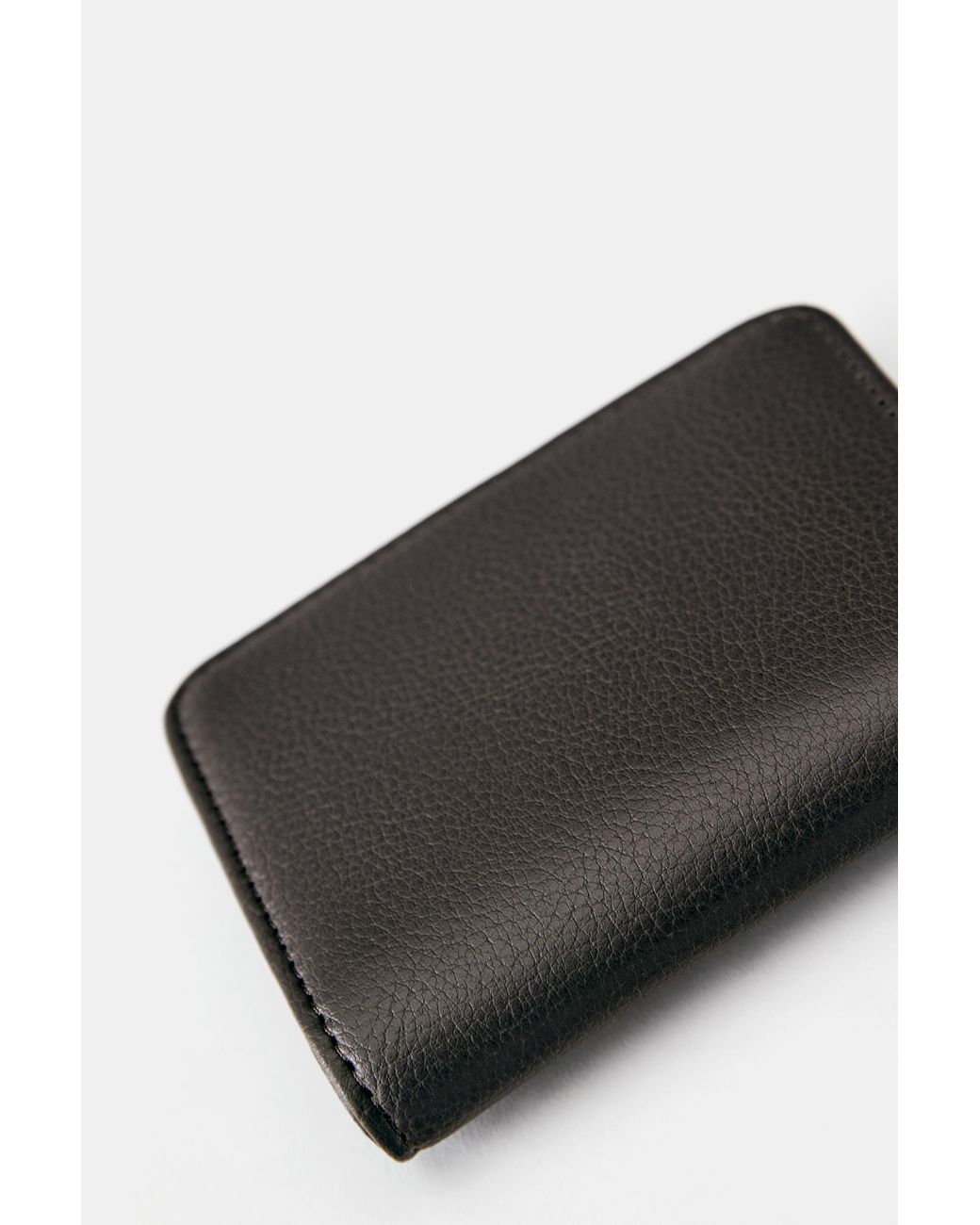 Pull&Bear Black Textured Wallet for men