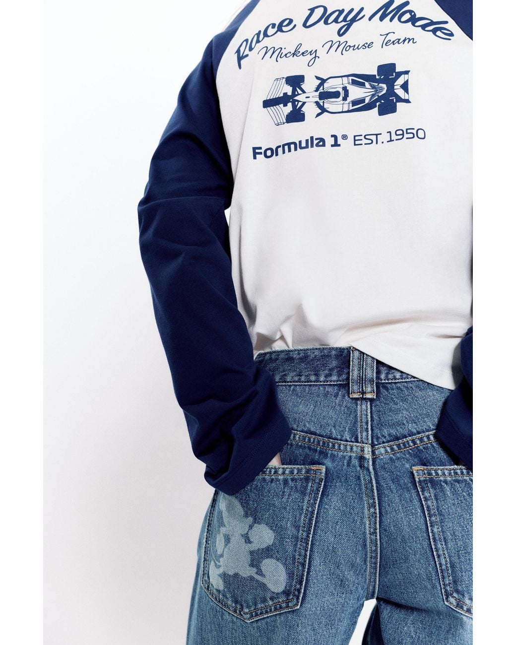 Pull&Bear Blue Disney X F1 Straight Jeans