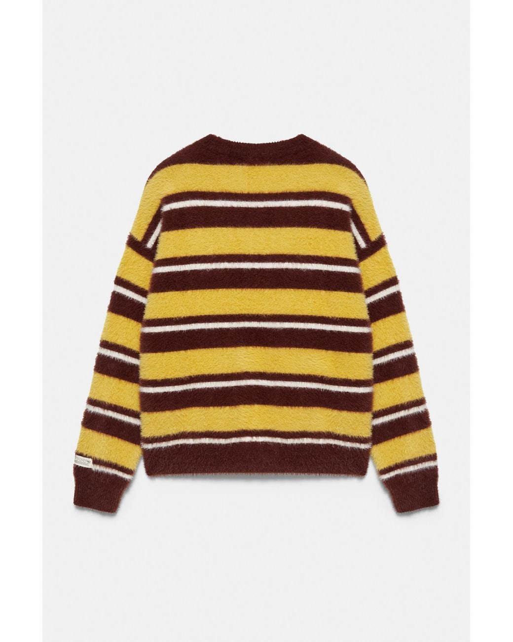 Pull&Bear Natural Striped Knit Jumper for men
