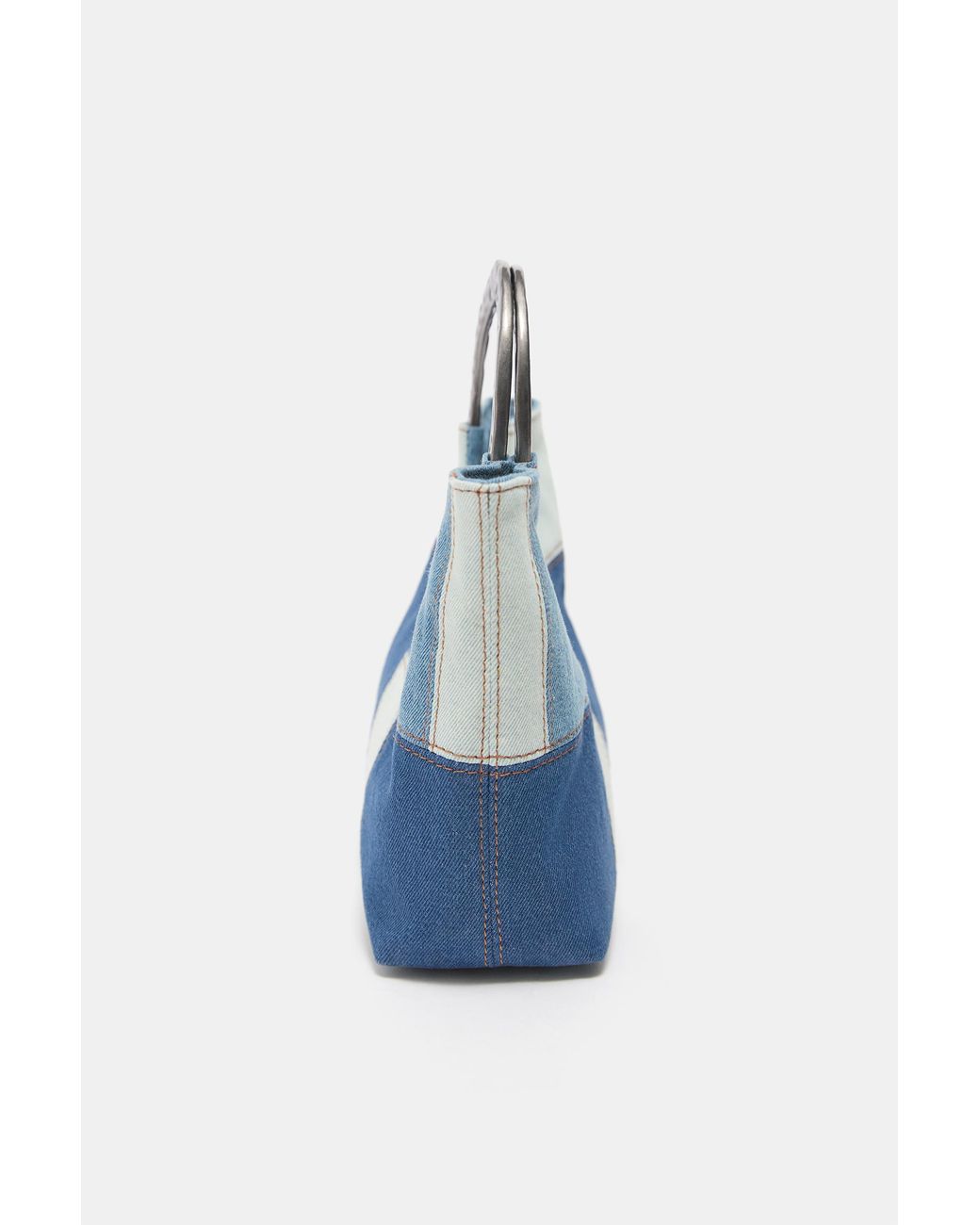Pull&Bear Blue Patchwork Denim Handbag