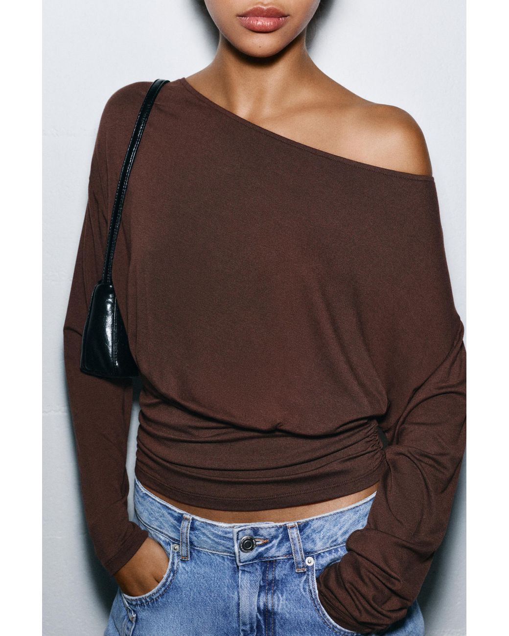 Pull&Bear Blue Asymmetric Cummerbund Top