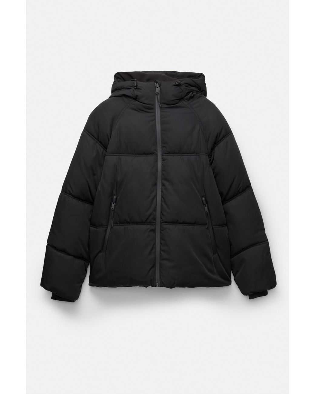 Veste Matelassée À Capuche Pull&Bear en coloris Black