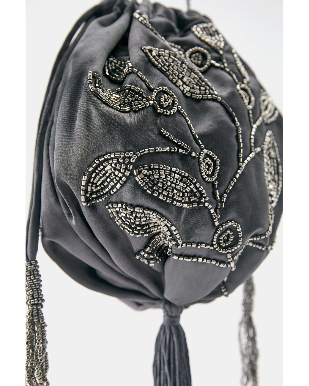 Borsa A Secchiello Con Perline di Pull&Bear in Blue