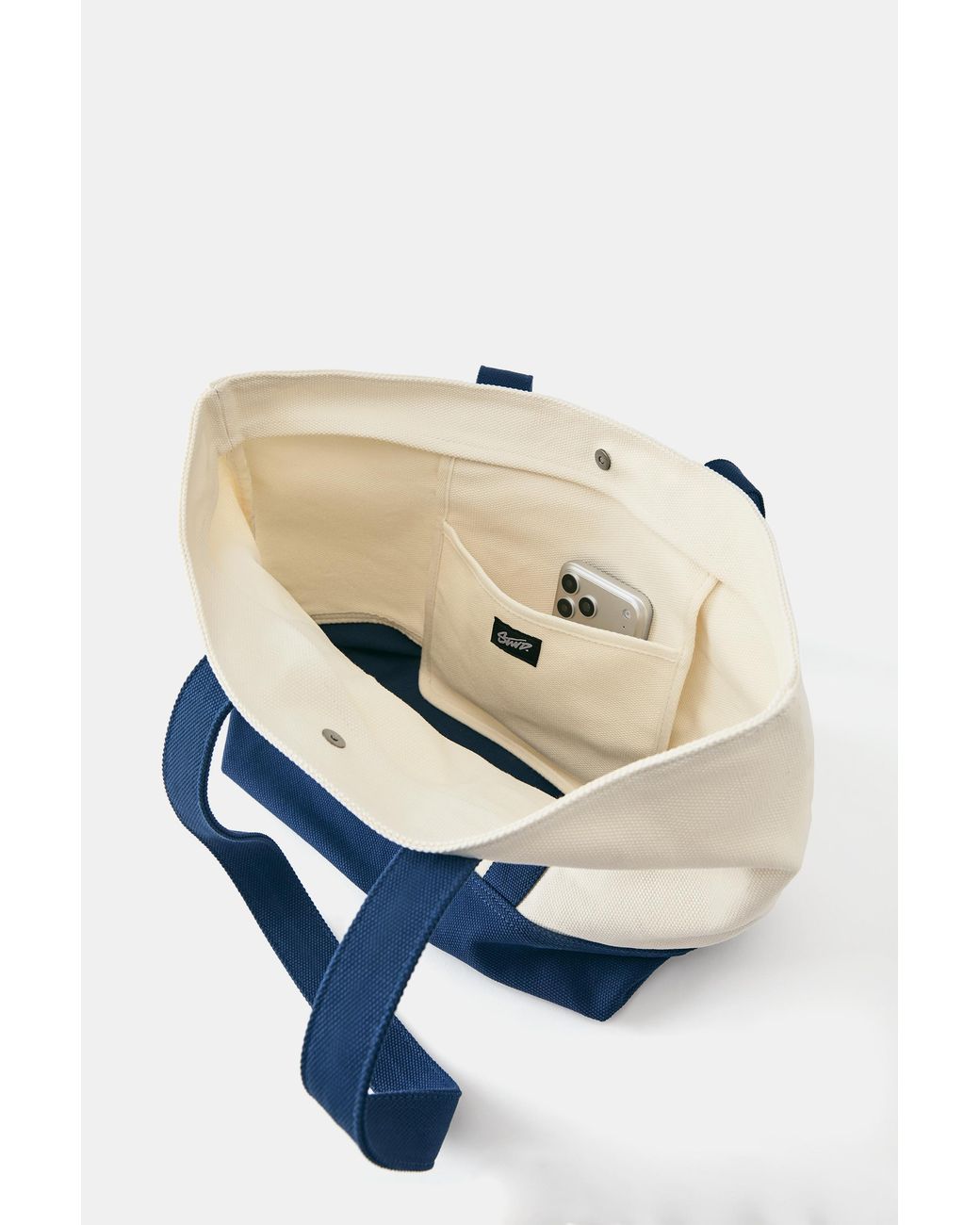 Pull&Bear Blue Canvas Tote Bag for men