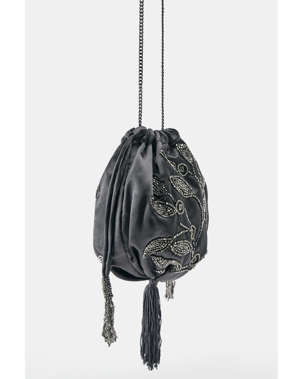 Borsa A Secchiello Con Perline di Pull&Bear in Blue