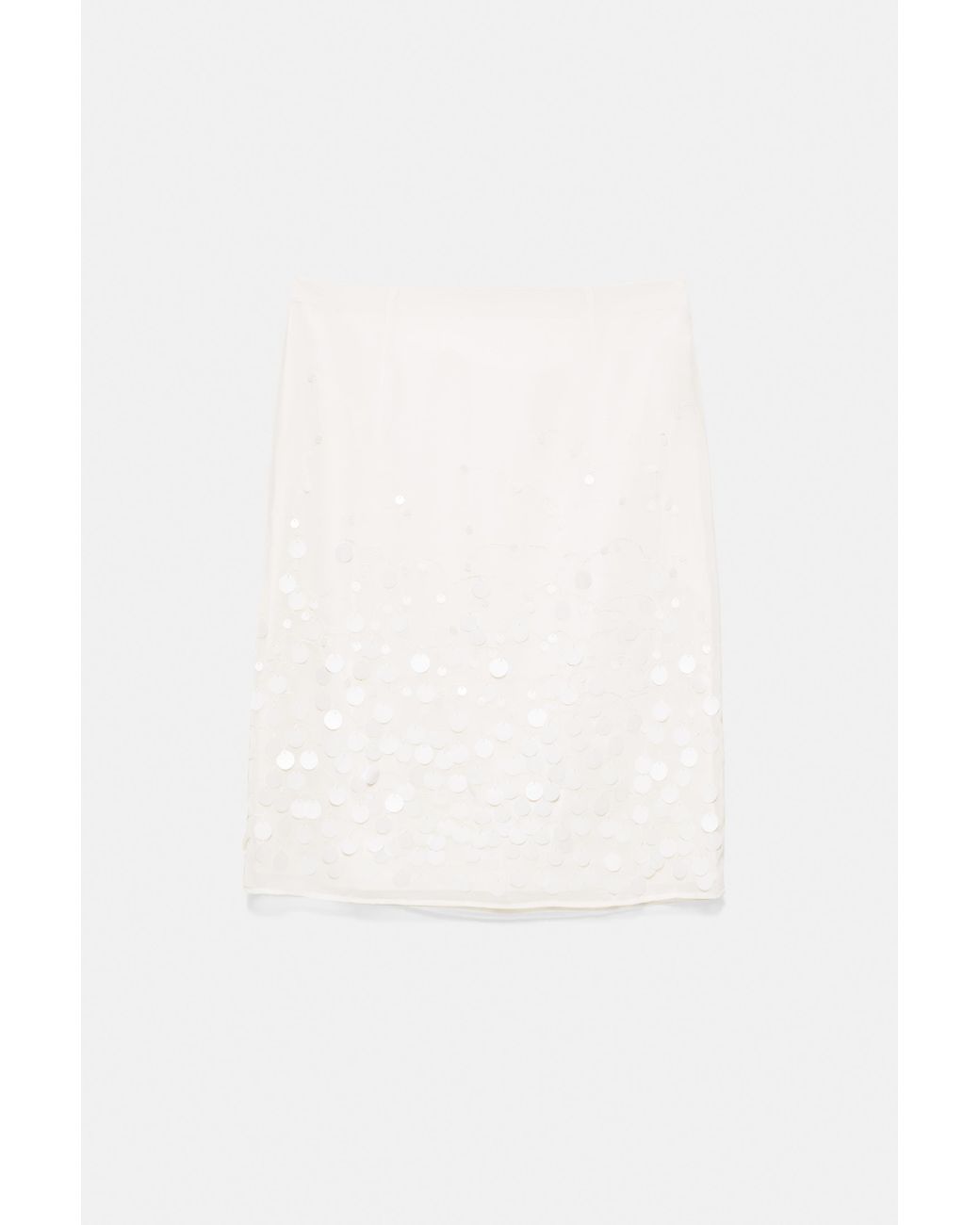 Pull&Bear Natural Straight Sequin Midi Skirt