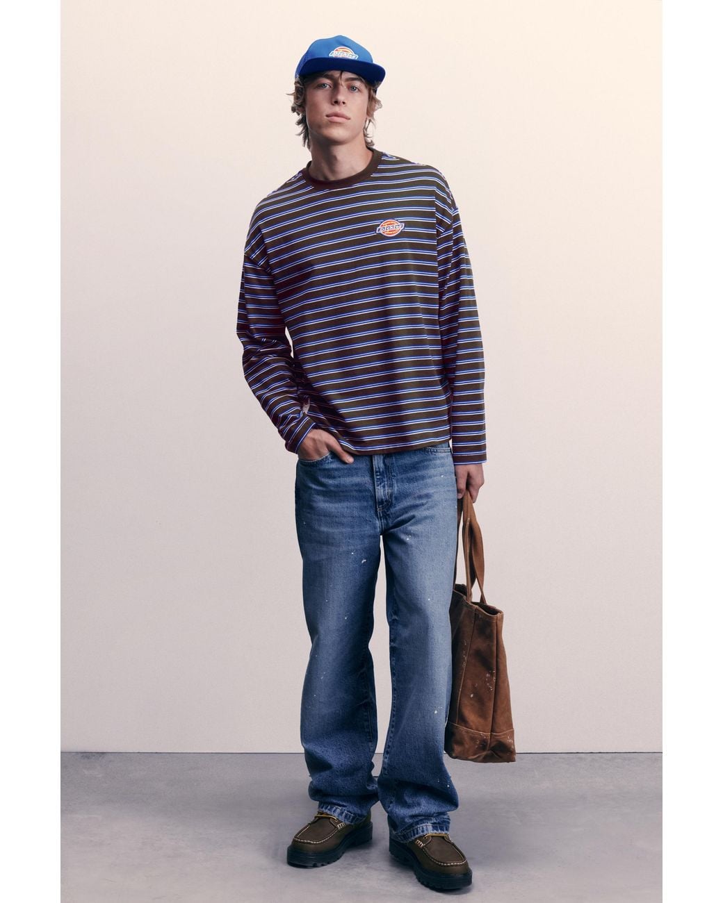 Pull&Bear Blue Dickies Lace-Up Boots for men